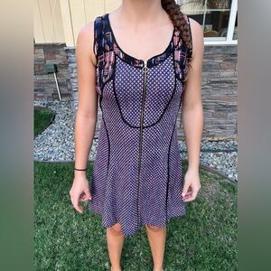 Rachel Roy Front Zip Tweed Dress (Size 2)